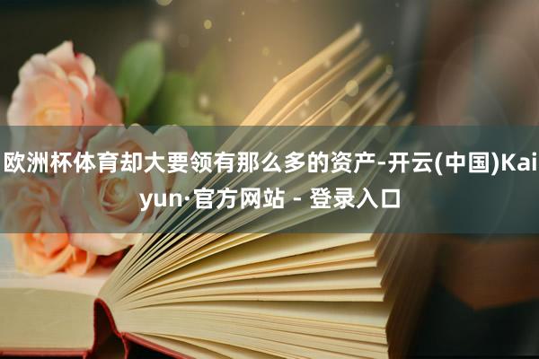欧洲杯体育却大要领有那么多的资产-开云(中国)Kaiyun·官方网站 - 登录入口