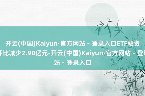 开云(中国)Kaiyun·官方网站 - 登录入口ETF融资余额环比减少2.90亿元-开云(中国)Kaiyun·官方网站 - 登录入口