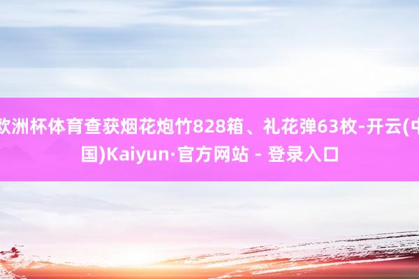 欧洲杯体育查获烟花炮竹828箱、礼花弹63枚-开云(中国)Kaiyun·官方网站 - 登录入口
