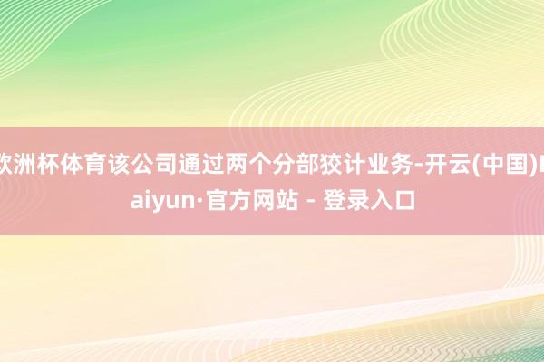 欧洲杯体育该公司通过两个分部狡计业务-开云(中国)Kaiyun·官方网站 - 登录入口