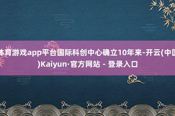 体育游戏app平台国际科创中心确立10年来-开云(中国)Kaiyun·官方网站 - 登录入口