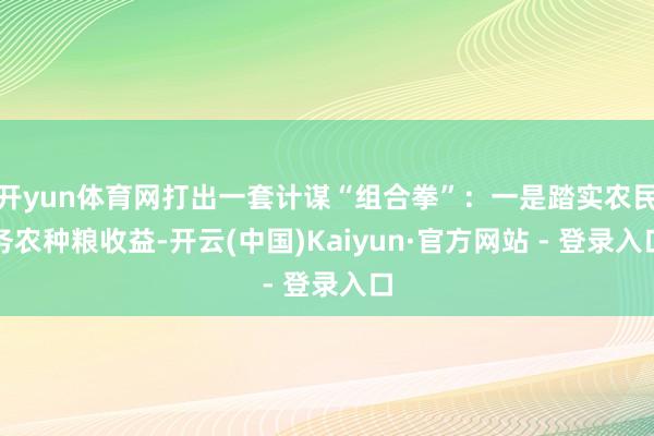开yun体育网打出一套计谋“组合拳”：一是踏实农民务农种粮收益-开云(中国)Kaiyun·官方网站 - 登录入口